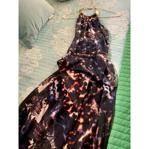 Marciano halter Maxi Dress Gold hardware